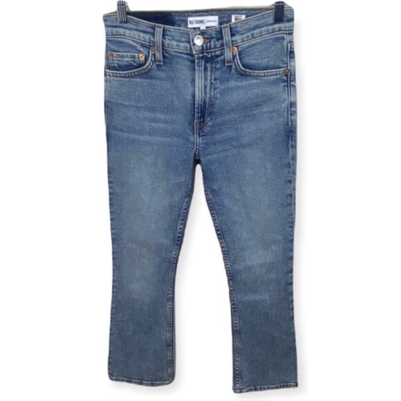 RE/DONE Levis Kick Flare Jeans MID90s High Rise Size 25 Blue Denim 90s High Rise - Picture 3 of 14